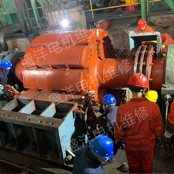 盐城大型电机维修现场